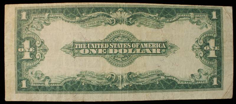 1923 US LARGE SIZE $1 HORSE BLANKET NOTE SILVER CERTIFICATE