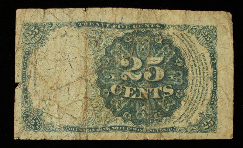 1874 TWENTY FIVE CENT US FRACTIONAL CURRENCY