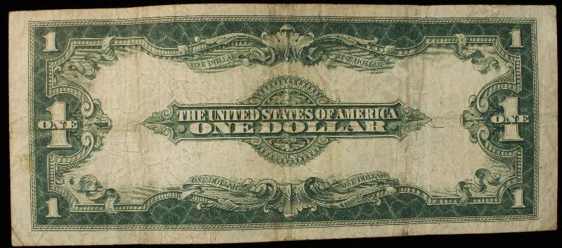 1923 US LARGE SIZE $1 HORSE BLANKET NOTE SILVER CERTIFICATE