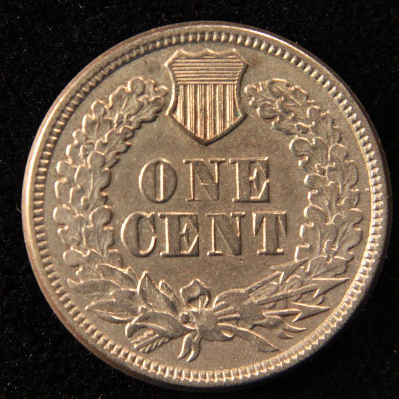 1863 COPPER NICKEL INDIAN HEAD CENT SHARP UNC.