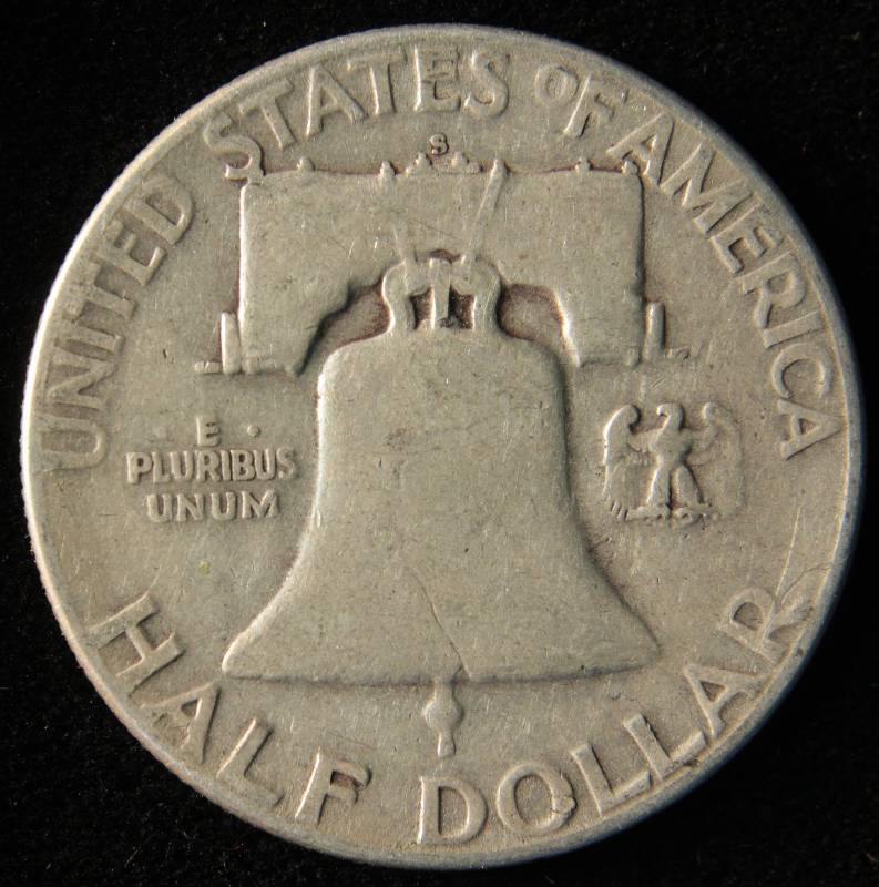 1951 S FRANKLIN SILVER HALF DOLLAR