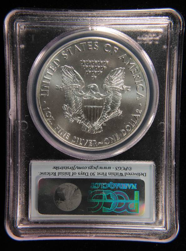 2013 SILVER EAGLE .999 FINE SILVER PCGS MS 69 FIRST STRIKE
