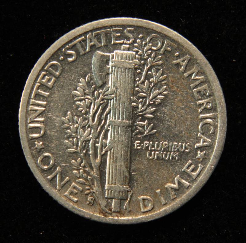 1941 S MERCURY SILVER DIME XF