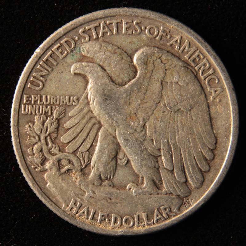 1943 WALKING LIBERTY HALF DOLLAR VF