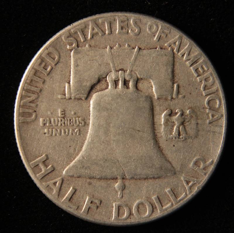 1954 FRANKLIN SILVER HALF DOLLAR