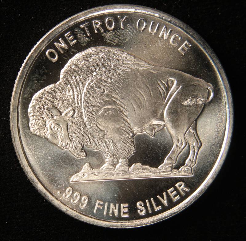 1 TROY Oz. .999 FINE SILVER INDIAN BUFFALO ROUND