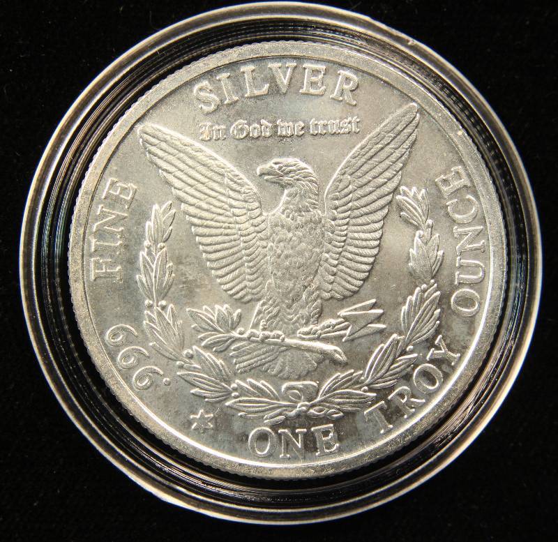 1 TROY Oz. .999 FINE SILVER ROUND MORGAN DOLLAR DESIGN IN AIRTITE