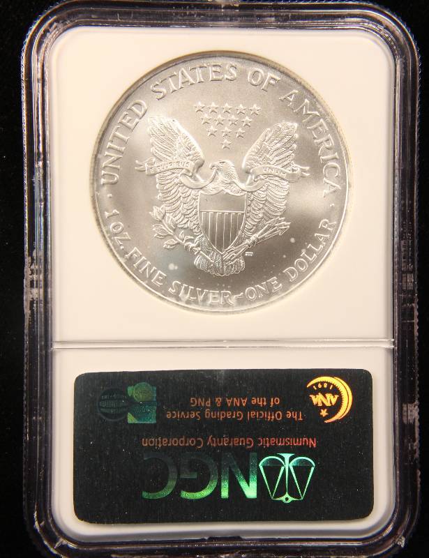 2004 US SILVER EAGLE 1 TROY Oz. .999 FINE SILVER MS69 NGC