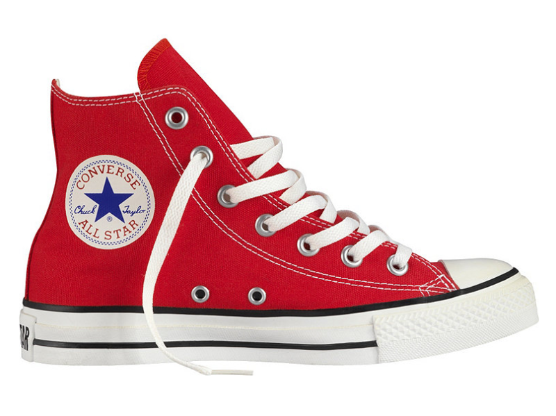 red canvas high tops