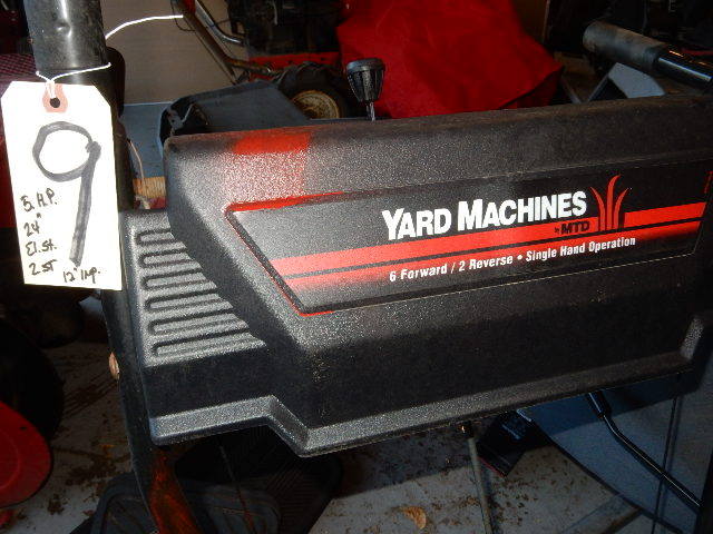 lot 9 image: MTD Yard Machine Snow Blower