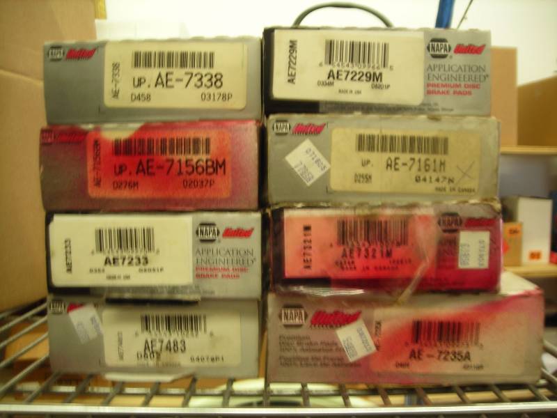 8 Boxes Of Napa United Brake Pads