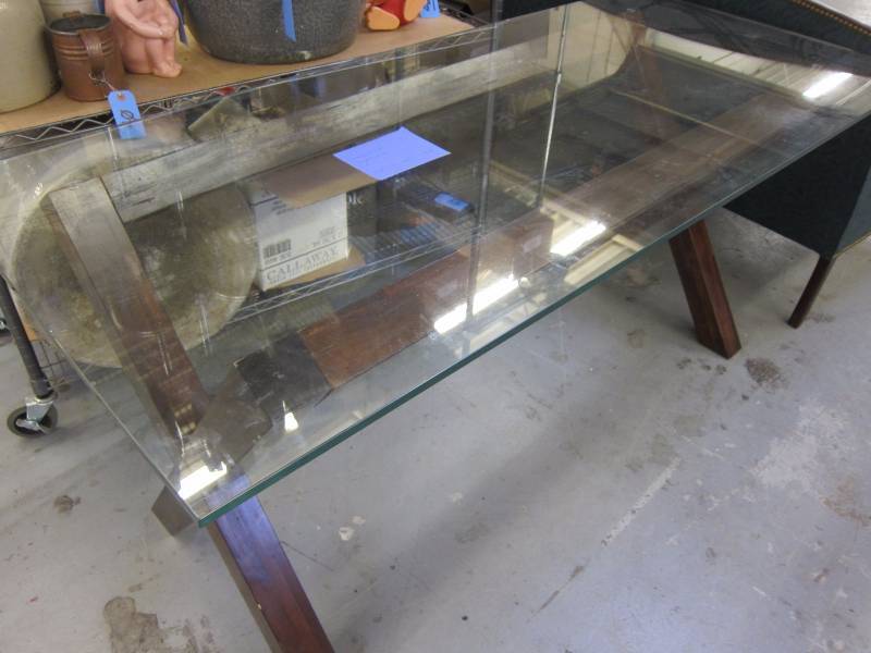 Glass and Wood Table