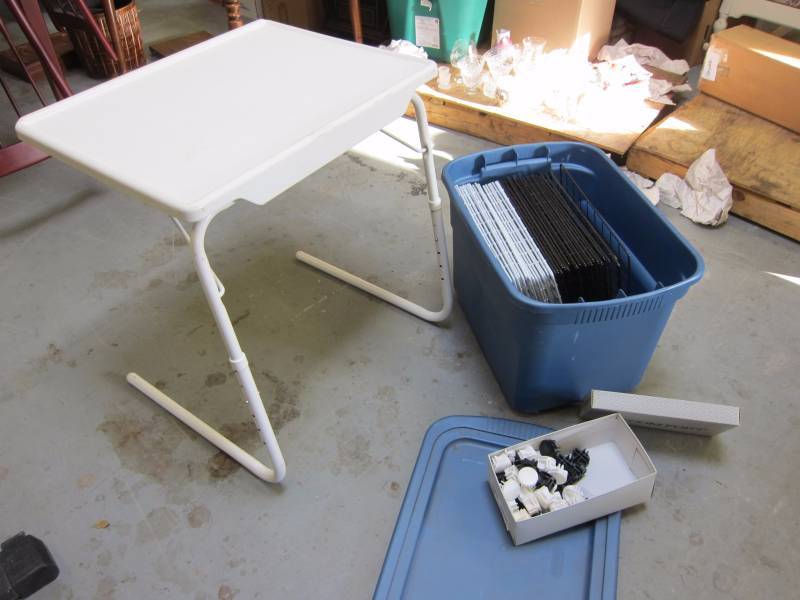 Portable Desk and Wire Cubes