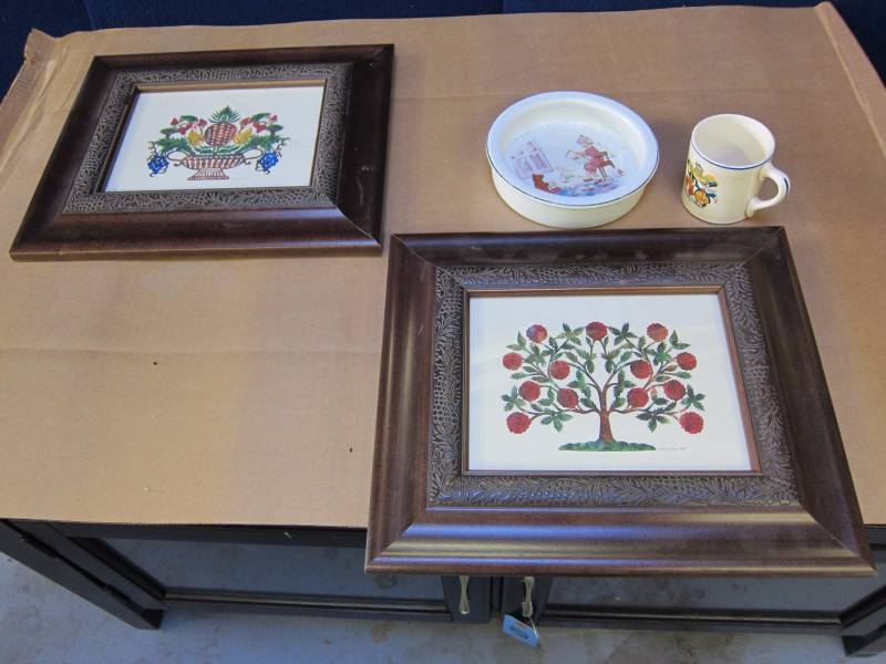 Framed Print and Ceramic Items
