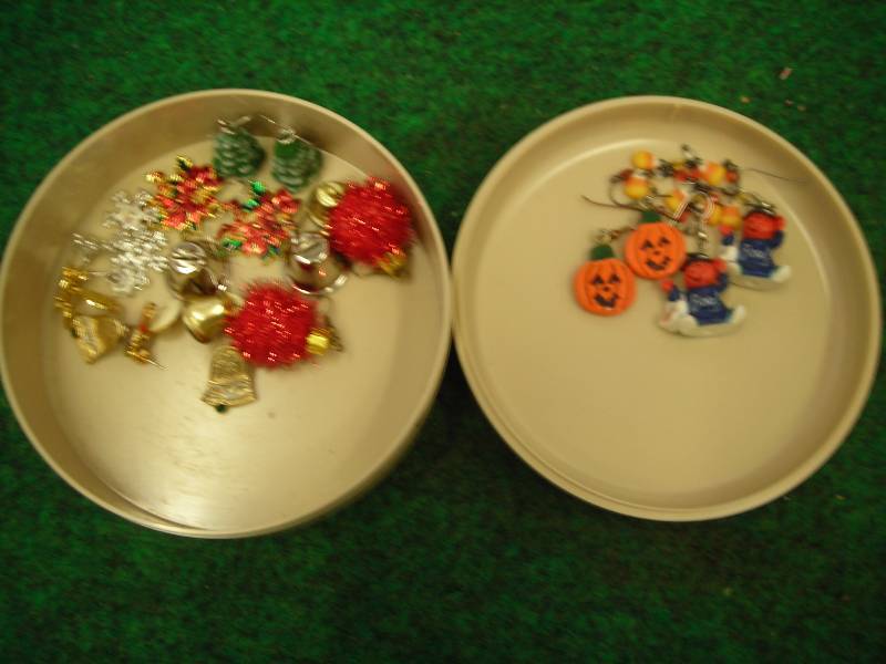Trinket Box & Seasonal Pierced Earrings