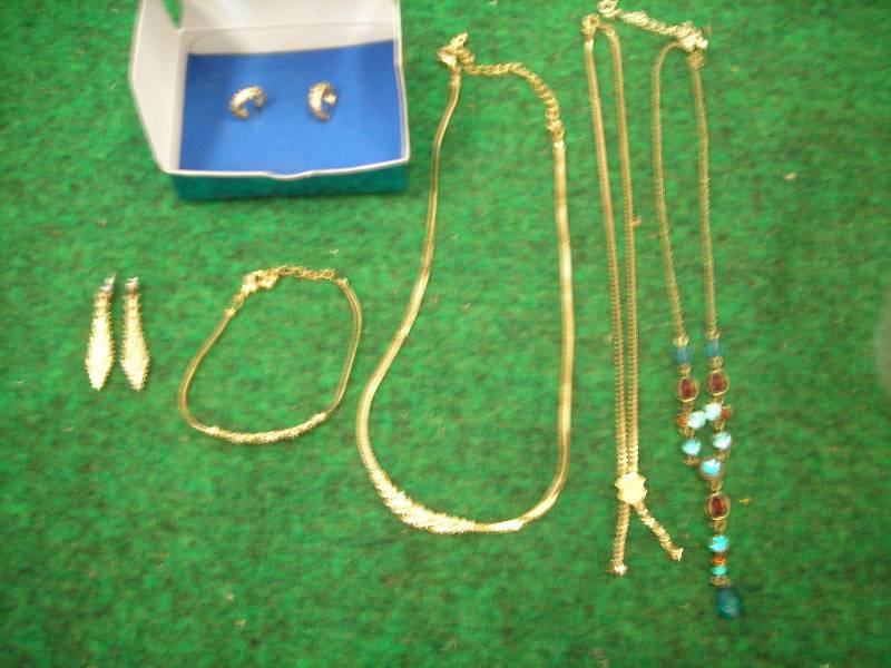 Lot Of Gold Tone Jewelry