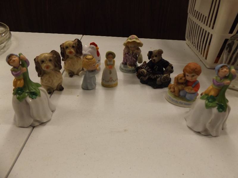 lot 84 image: Chalk Ware, bells, and Avon Figurines