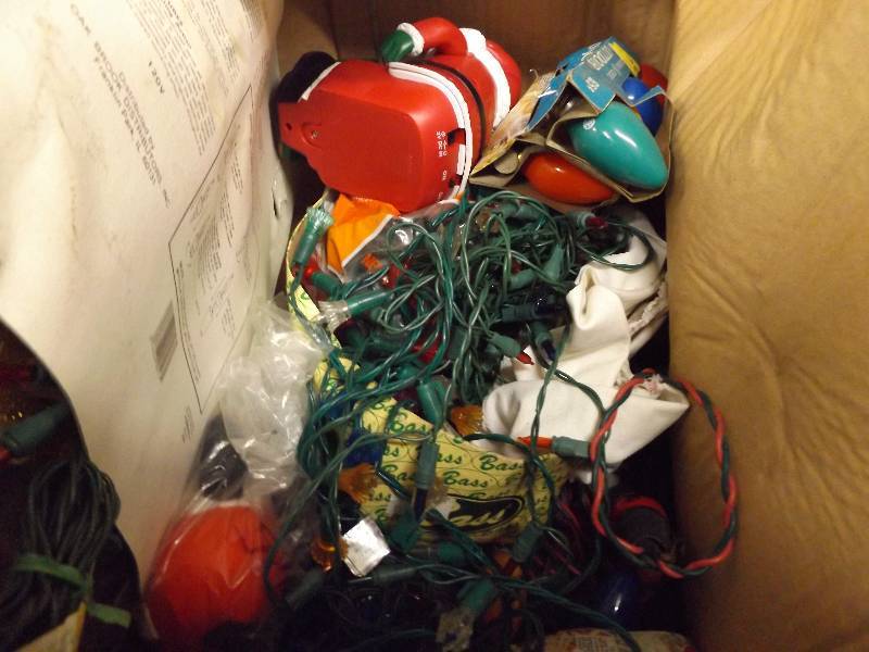 lot 126 image: 2 boxes of Christmas items