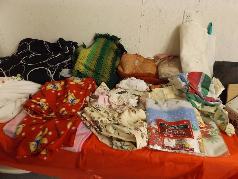 lot 127 image: Throws afghans and other items