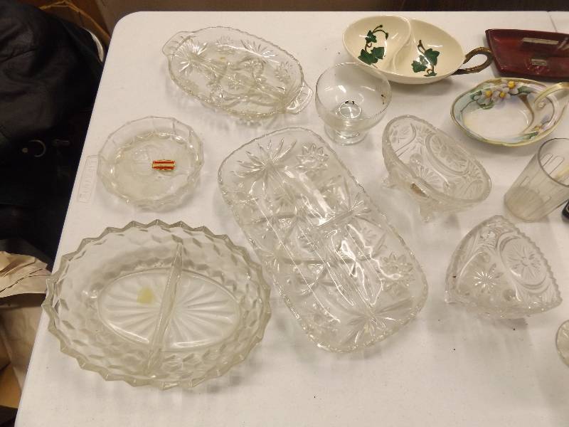 lot 40 image: Lead Crystal Dishes & Metlox Dish