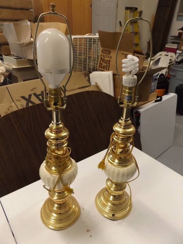 lot 49 image: Gold Lamp Bases
