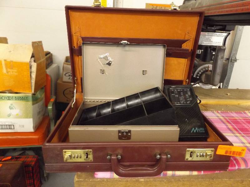 lot 28 image: Radio, Briefcase and Cashbox