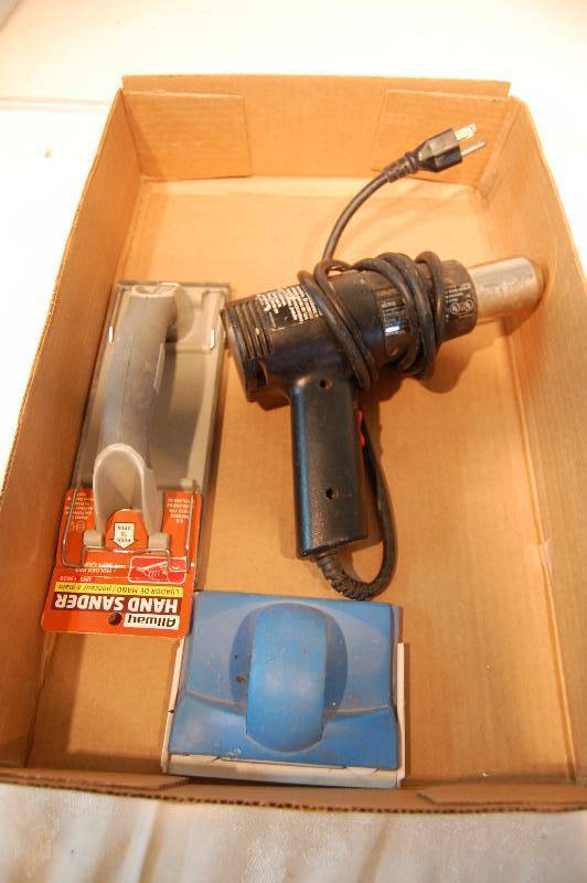 Hand Sander and Heat Gun