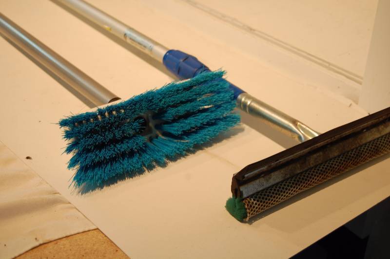 Squeegee and Brush