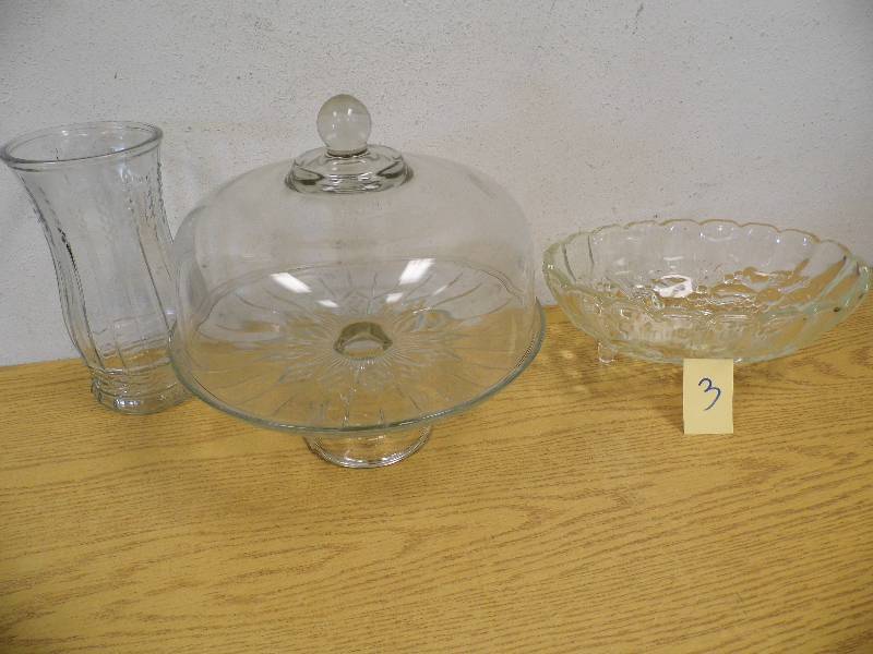 Cake Plate & Glassware