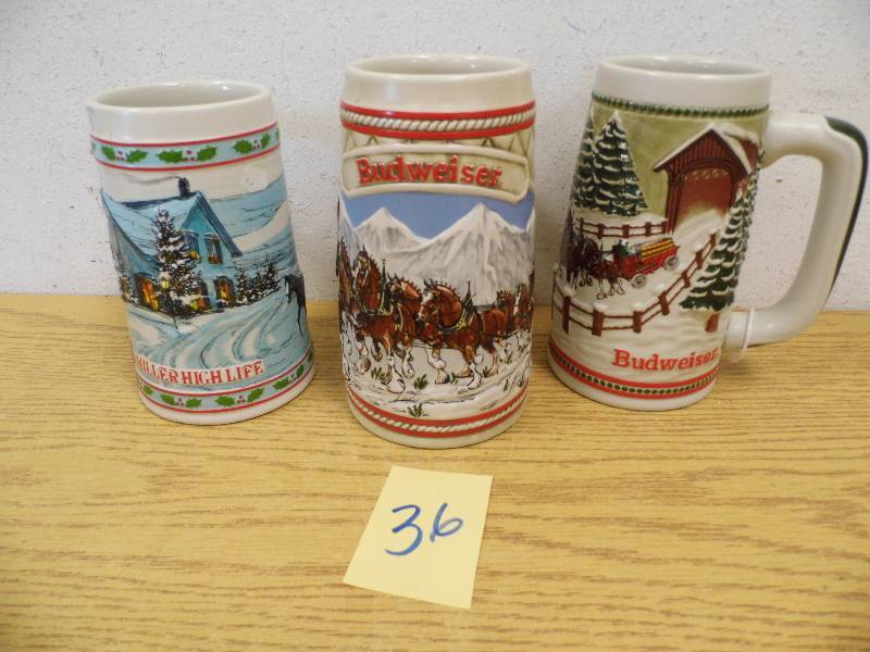 Budweiser & Miller Steins