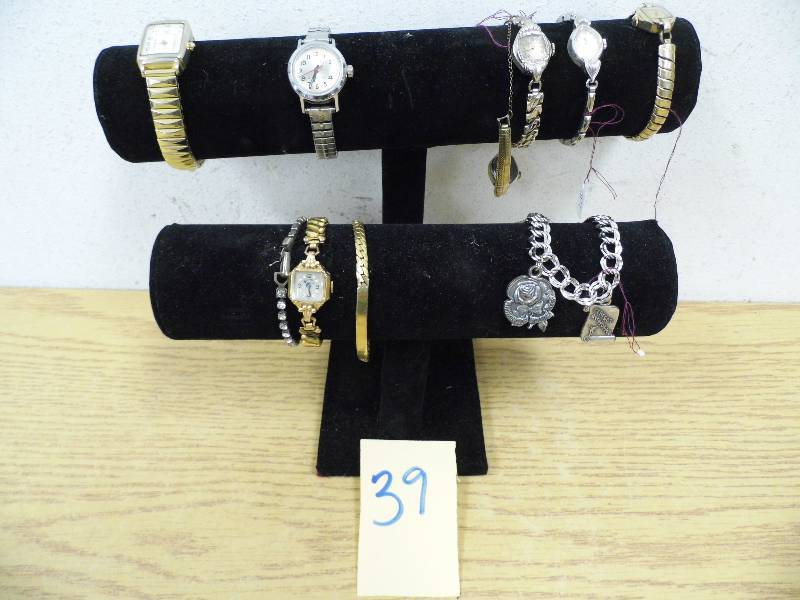 Watches, Bracelets on Display