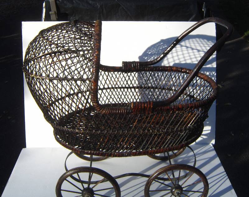 Wicker Buggy for Dolls andor Bears