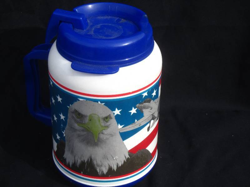 Collectible Eagle, Statue of Liberty & Flighter Plane Mug