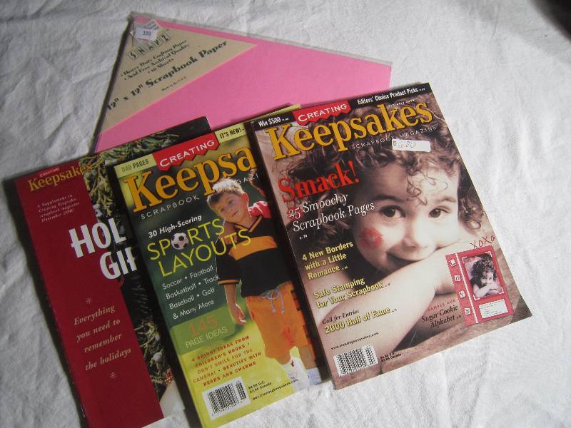 NEW 12x12 Scrapbook Paper & 2 Keepsakes Scarpbook Magazines & Holiday Guide