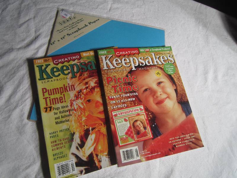 NEW 12x12 Scrapbook Paper & 2 Keepsakes Scarpbook Magazines