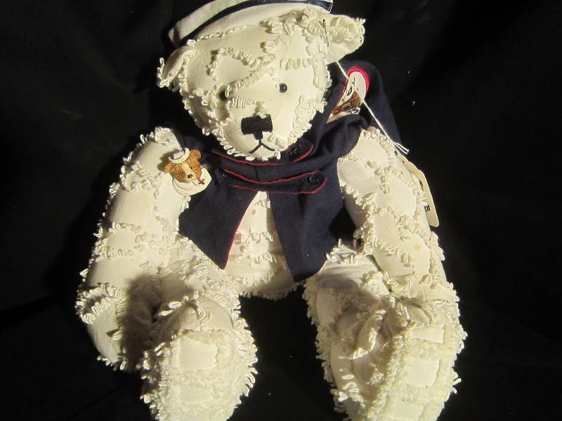 Sailor Bear - Hand Made from Quilt