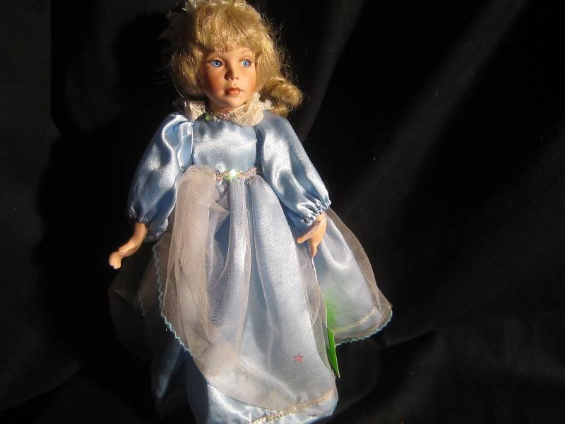 Collectible Doll in Blue Dress