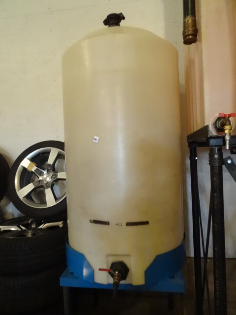 Barrel on Stand Used for Windshield
