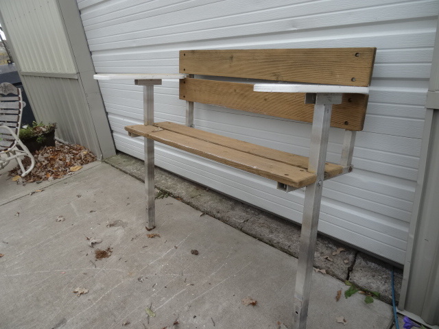 Aluminum Framed Dock Bench 48 X 43